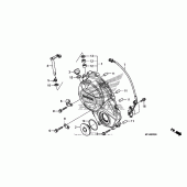 Схема вузла: Right crankcase cover (1) для Honda CBR600 CBR600RR