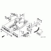 Схема вузла: Задній важіль (Маятник) для Honda VT600 Shadow VLX