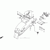Схема вузла: Заднє крило для Honda VFR750F VFR750R (RC30)