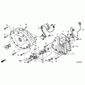 Схема вузла: Front cover + transmission cover для Honda GL1800 Gold Wing Valkyrie