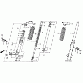 Схема вузла: Вилка передньої осі для Honda NX650 Dominator