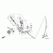 Схема узла: Передний тормозной цилиндр для Honda CR250