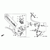 Схема вузла: Передній гальмівний циліндр для Honda VT750 Shadow Deluxe