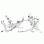 Схема вузла: Ручка керма & Пульт управління рульовой & Троси для Honda CBR250