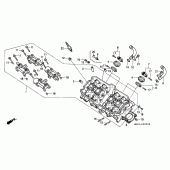 Схема вузла: Головка циліндра для Honda CBR600 CBR600F Hurricane