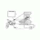 Схема вузла: Інформаційні наклейки для Honda CRF250 CRF250X