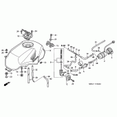 Схема узла: Топливный бак для Honda NT650 Deauville