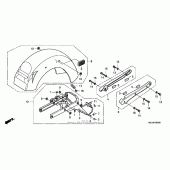 Схема вузла: Заднє крило для Honda VT750 Shadow Aero