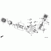 Схема узла: Коленчатый вал & Поршень для Honda VTR250 VTR
