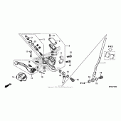 Схема вузла: Передній гальмівний циліндр для Honda CRF450 CRF450R