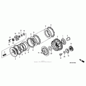 Схема вузла: Зчеплення для Honda VT600 Shadow VLX