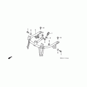 Схема вузла: Cowl stay (GL1500AN / SEN) для Honda GL1500 Gold Wing Special Edition