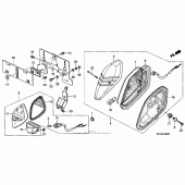 Схема вузла: Стоп сигнал (1) для Honda VTX1800