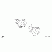 Схема вузла: Бічний обтічник (CBF600S6 / SA6 / N6 / NA6) для Honda CBF600