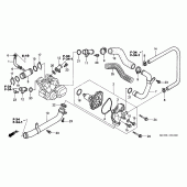 Схема узла: Водяной насос для Honda VTX1800