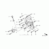 Схема узла: Правая крышка картера для Honda FSC600 Silver Wing
