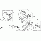 Схема узла: Подножки для Honda XR250