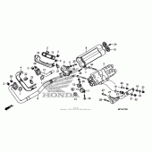 Схема вузла: Вихлопна система для Honda VT1300 Interstate
