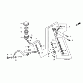 Схема узла: Rr. brake master cylinder (CB1300/CB1300S) для Honda CB1300 Super Four