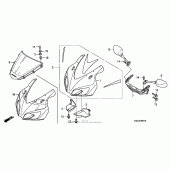Схема узла: Upper cowl (2) для Honda CBR1000 CBR1000RR Fireblade