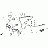 Схема вузла: Бічний обтічник для Honda VT600 Shadow VLX