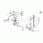 Схема узла: Задний тормозной цилиндр для Honda CBR1000 CBR1000RR Fireblade