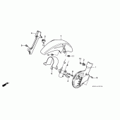 Схема вузла: Front fender / front disk cover для Honda NX650 Dominator