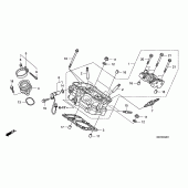 Схема вузла: Зад. головка циліндра для Honda NSA700 DN-01