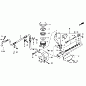 Схема вузла: Rr. головний гальмівний циліндр для Honda VT1100 Shadow Sabre