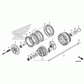 Схема вузла: Зчеплення для Honda VT1300 Sabre