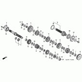 Схема узла: Трансмиссия для Honda CBR1100XX Blackbird