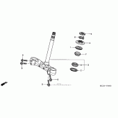 Схема узла: Рулевая траверса для Honda ST1300 Pan-European