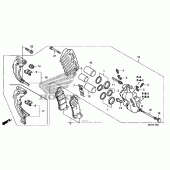 Схема узла: Передний тормозной суппорт для Honda FSC600 Silver Wing