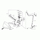 Схема вузла: Передній гальмівний циліндр (CL / DK / ED / U) для Honda XR250