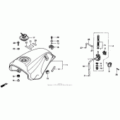 Схема узла: Топливный бак для Honda VTR250 VTR