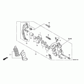 Схема вузла: Передній гальмівний супорт (L.) (CBF600SA / NA) для Honda CBF600