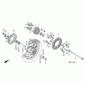 Схема вузла: Заднє колесо для Honda XL600 Transalp