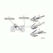Схема вузла: Stripe / mark (CRF230F7 / 8/9) для Honda CRF230 CRF230F