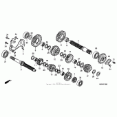 Схема узла: Трансмиссия для Honda VT750 Shadow Spirit