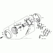 Схема узла: Фара для Honda GL1500 Valkyrie Deluxe