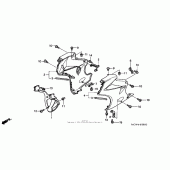 Схема вузла: Нижній обтічник для Honda VFR800 Interceptor