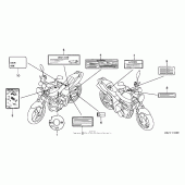 Схема вузла: Caution labels для Honda CB600F 599
