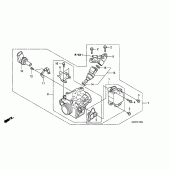 Схема вузла: Дросельна заслонка для Honda CBF125