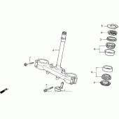 Схема вузла: Рульова траверса для Honda XR250