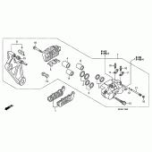 Схема узла: Задний тормозной суппорт для Honda ST1300 Pan-European
