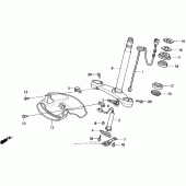 Схема узла: Рулевая траверса для Honda GL1500 Gold Wing Aspencade