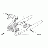 Схема вузла: Вихлопна система для Honda CMX250 Rebel