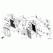 Схема вузла: Радіатор для Honda CRF250 CRF250R