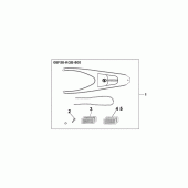 Схема вузла: Leather tank belt для Honda VT125 Shadow