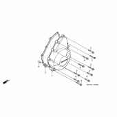 Схема узла: Левая крышка картера для Honda CBR1100XX Blackbird